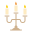 Drei helle Kerzen Kronleuchter icon