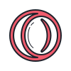 color hand drawn style opera gx icon