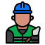 construtor-externo-empregos-e-ocupações-preenchidos-esboço-wichaiwi icon