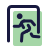 pulsar color style fire exit icon