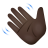 winkende Hand, dunkler Hautton icon
