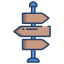 directional sign icon