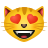 与心脏眼睛的微笑的猫 icon