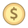 Dollar américain encerclé icon