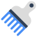 detangling comb icon