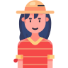 Farmer girl icon