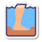 stickers style soft bottom icon