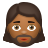 emoji style 留胡子的女人中深色肤色 icon