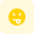 Squint emoticon with eyes closed and tounge-out icon