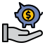 externe-hand-investition-und-finanzen-creaty-filed-outline-colorcreaty icon