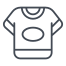 externer-T-Shirt-Fleck-Wäsche-Umriss-Design-Kreis icon