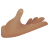 emoji con palmo della mano in alto e carnagione media icon