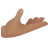 emoji style palm up hand medium skin tone icon