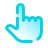pulsar gradient style hand cursor icon