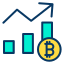 bitcoin price growth icon