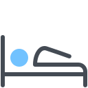 pastel color style bed icon