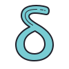 color hand drawn style delta icon