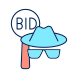 silent auction bid icon