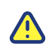 Triangle Shaped Caution Sign icon