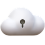 3d fluency style sichere cloud icon