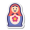 stickers style matrjoschka icon