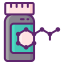 icone piatte a colori lineari con dipendenza da metanfetamina esterna icon