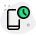 Mobile phone timer or stopwatch function logotype icon