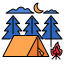 klassisches zelt icon