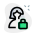 Locking the profile of a single user isolated on a white background icon