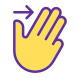 three finger swipe icon