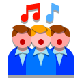 papercut style choir icon