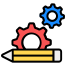 Pencil And Gears icon