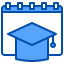 calendrier-de-obtention du diplôme-externe-xnimrodx-bleu-xnimrodx icon