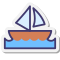 stickers style 항해 보트 icon