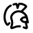 pulsar line style greek helmet icon
