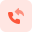 Calls reply arrow on modern wireless cell phone notification icon