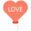 external-Heart-Ballon-party-flat-design-circle icon