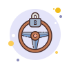 bubbles style aviso de bloqueio da direção icon