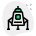 행성을 이용한 외부 우주 왕복선 연구 격리된 흰색 배경 천문학 녹색 탈 부활 icon