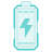 sci-fi style charging battery icon