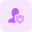 User insured with drug and life insurance plan icon