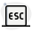 Escape or skip function key in computer keyboard icon