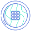 salmon fish red caviar on sushi icon