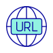 外部 Web サイト URL-アイデンティティ管理-塗りつぶされた色アイコン-パパ-ベクトル icon