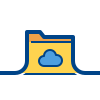 connect color style cloud folder icon