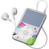 3d stickle style ipod with stickers icon