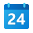 windows 11 color style calendário 24 icon