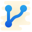 cute clipart style code fork icon