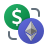 Échanger de l&#39;argent Ethereum icon