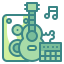 guitarra-externa-música-educação-wanicon-dois-tons-wanicon icon